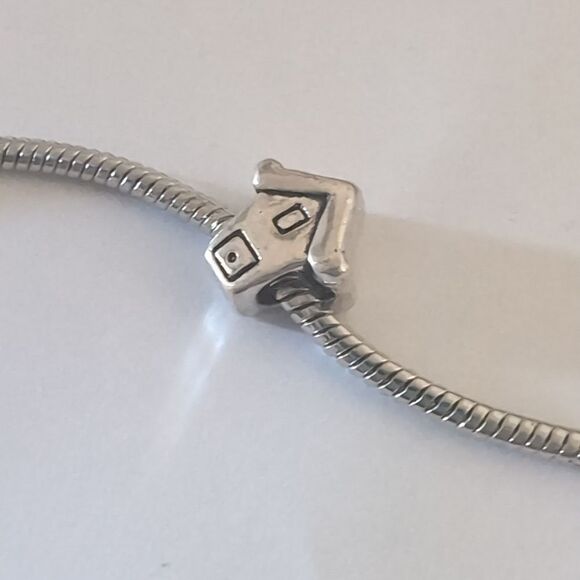 Silver Bird House Charm for Pandora Style Bracelet - Picture 2 of 4